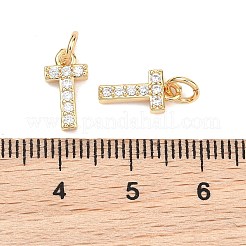 SHEGRACE Brass Micro Pave Clear Cubic Zirconia Pendants&nbsp;XGRQ29227-394G-T