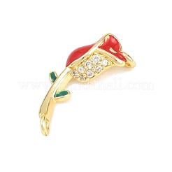 Brass Micro Pave Cubic Zirconia Pendants&nbsp;LS-KK-H273-35G-03
