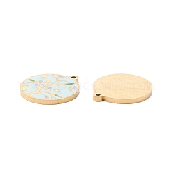 Ion Plating(IP) 304 Stainless Steel Enamel Pendants&nbsp;STAS-P295-11G