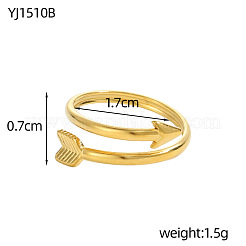 304 Stainless Steel Cuff Rings&nbsp;RJEW-OY001-05G