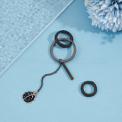2Pcs 2 Styles 304 Stainless Steel Spring Gate Rings&nbsp;STAS-UN0041-73