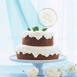 Iron Birthday Cake Decoration&nbsp;AJEW-FG0001-34