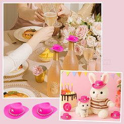 24Pcs Plastic & Iron & Acrylic Fascinator Hat for Doll&nbsp;DIY-PH0035-40