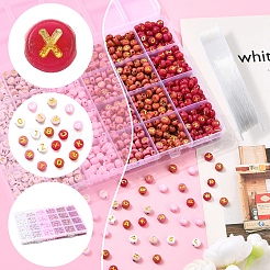 DIY Flat Round with Letter Acrylic Beads Bracelets Making Kits&nbsp;DIY-FS0008-90