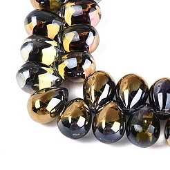 Electroplate Baking Paint Transparent Glass Beads Strands&nbsp;GL-N005-02A-C05