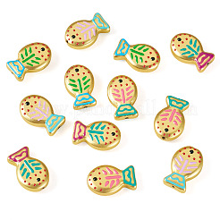 12Pcs 4 Colors Baking Paint Glass Enamel Beads&nbsp;GLAA-TA0004-29