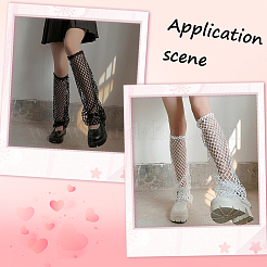 2Pairs 2 Colors Polyester Fishing Net Socks&nbsp;AJEW-CY0001-21