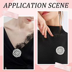 10Pcs 2 Style Crystal Rhinestone Flower Brooch Pin&nbsp;JEWB-GF0001-30