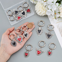 Heart Alloy Enamel Shoe Charms Decorations&nbsp;HJEW-HY00069