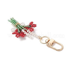3D Flower Glass Seed Beaded Pendant Decorations&nbsp;KEYC-MZ00056