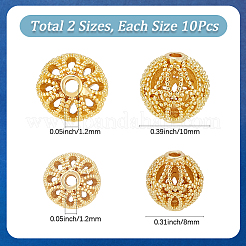 20Pcs 2 Styles Brass Beads&nbsp;KK-SC0007-92