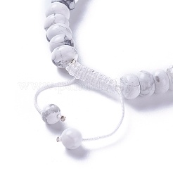 Adjustable Natural Howlite Braided Bead Bracelets&nbsp;BJEW-F369-A08