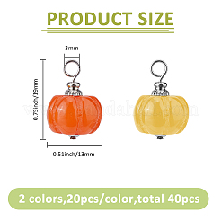 40Pcs 2 Colors Opaque Resin Vegetable Pendants&nbsp;PALLOY-FH00153