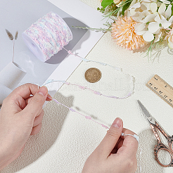 Polyester Lace Trims&nbsp;SRIB-WH0011-350A