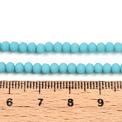 Frosted Opaque Glass Beads Strands&nbsp;EGLA-A034-P3mm-MD24-A