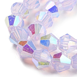 Baking Paint Transparent Glass Beads Strands&nbsp;GLAA-F029-TM6mm-01