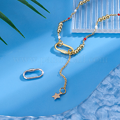 2Pcs 2 Styles 925 Sterling Silver Locking Carabiner Clasps&nbsp;STER-PH0004-50