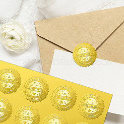 34 Sheets Self Adhesive Gold Foil Embossed Stickers&nbsp;DIY-WH0509-029