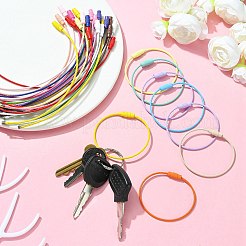 Spray Painted 201 Stainless Steel Wire Cable Keychains&nbsp;BJEW-YW0001-12