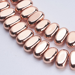 Electroplate Non-magnetic Synthetic Hematite Beads Strands&nbsp;G-J382-4x8x2mm-B