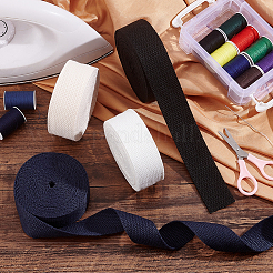 4 Rolls 4 Colors 5 Yards Flat Polycotton Ribbon&nbsp;OCOR-PH0002-51