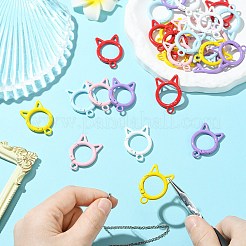 30Pcs 6 Colors Zinc Alloy Spring Gate Rings&nbsp;KEYC-CJ0001-17