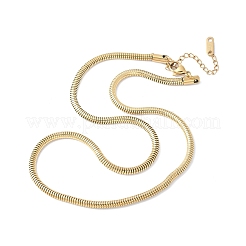 304 Stainless Steel Round Snake Chains Necklaces&nbsp;NJEW-A040-01G