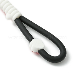 Cat Paw Print PVC & Iron Alloy Lobster Claw Clasp Keychain&nbsp;KEYC-JKC01104-02