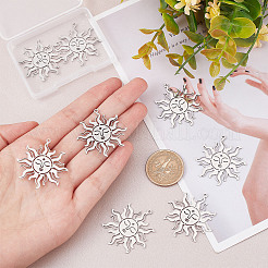 10Pcs 201 Stainless Steel Pendants&nbsp;STAS-DC0011-07