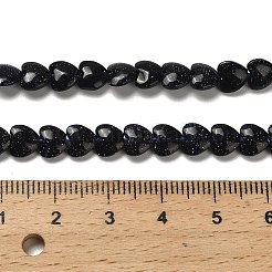Synthetic Blue Goldstone Beads Strands&nbsp;G-P575-C06-6mm