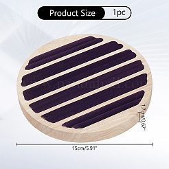 6-Slot Wood Ring Display Stands&nbsp;RDIS-WH0011-30