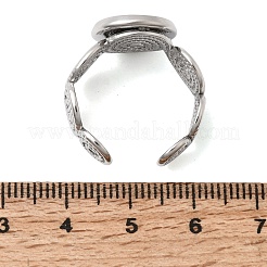 Spiral 304 Stainless Steel Cuff Ring Components&nbsp;STAS-P454-02C-P