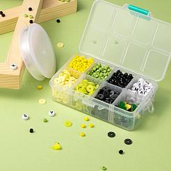 3 Colors 1155Pcs DIY Ghana Jamaican Theme Stretch Bracelets Making Kits&nbsp;DIY-LS0001-22C