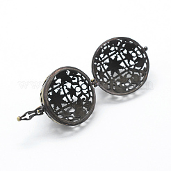 Brass Rack Plating Cage Pendants&nbsp;KK-F722-53AB-RS