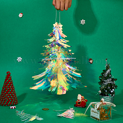 3Pcs 3 Styles Plastic Christmas Tree Pendant Decorations&nbsp;DIY-GF0011-69