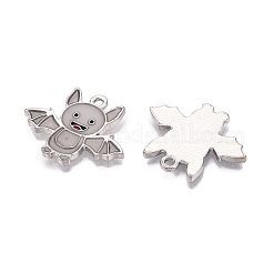 Halloween Theme Rack Plating Luminous Alloy Enamel Pendants&nbsp;ENAM-N056-231P