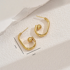 201 Stainless Steel Round Stud Earrings&nbsp;OW7150
