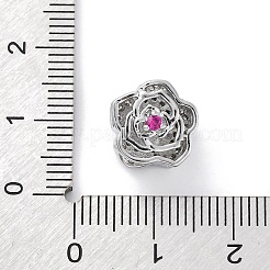 Brass with Cubic Zirconia European Beads&nbsp;KK-D360-32P