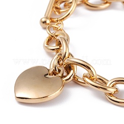 PVD Vacuum Plating 304 Stainless Steel Charm Bracelets&nbsp;BJEW-I295-09G