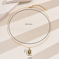 Stainless Steel Enamel Flower Pendant Necklaces for Women Daily Wear&nbsp;VT0532