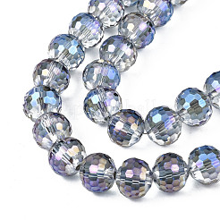 Electroplate Transparent Glass Beads Strands&nbsp;EGLA-N002-31-C01