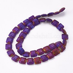 Electroplated Non-magnetic Synthetic Hematite Beads Strands&nbsp;G-P367-B07