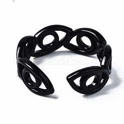 Spray Painted Brass Cuff Rings&nbsp;LS-RJEW-S044-145A