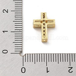 Brass Micro Pave Clear Cubic Zirconia Pendants&nbsp;KK-L228-37G-01