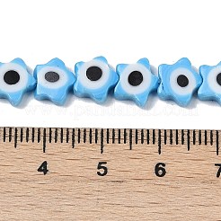Handmade Evil Eye Lampwork Beads Strands&nbsp;LAMP-G166-02B