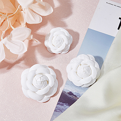 6Pcs 3 Size Camellia Shaped Velet Lapel Pins&nbsp;JEWB-FH0001-34