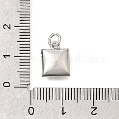 Brass Micro Pave Clear Cubic Zirconia and Glass Pendants&nbsp;KK-N289-04P