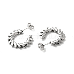 Non-Tarnish 304 Stainless Steel Leafy Branch Wrap Stud Earrings for Women&nbsp;EJEW-K243-05P