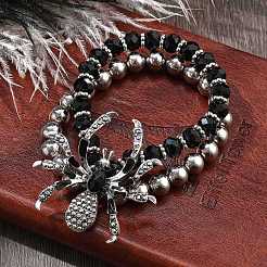 Punk Style Alloy Plastic Charm Bracelets&nbsp;BJEW-K269-01P