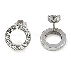 PVD Vacuum Plating 304 Stainless Steel Stud Earrings&nbsp;EJEW-C099-09-04